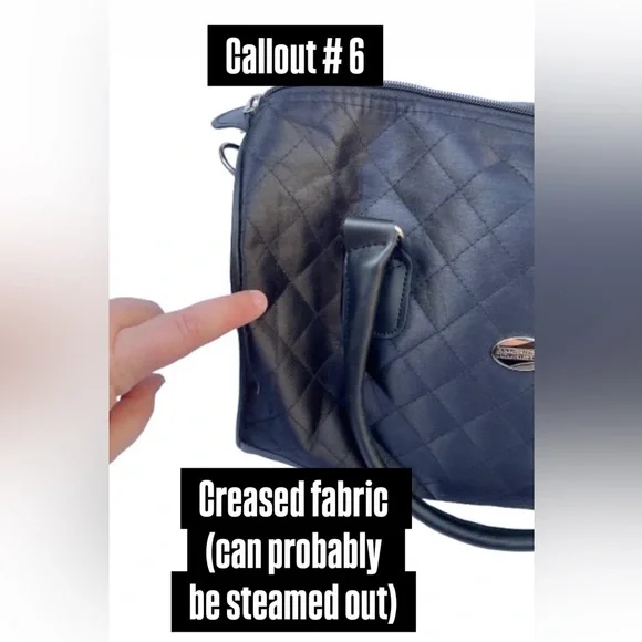 American Tourister 3 Piece Black Quilted & Faux Leather Accents - Some Callouts - Picture 13 of 15